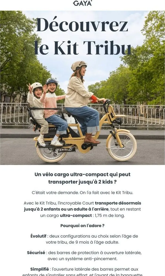 GAYA: Deux enfants sur un cargo (ultra)-compact ? ✅