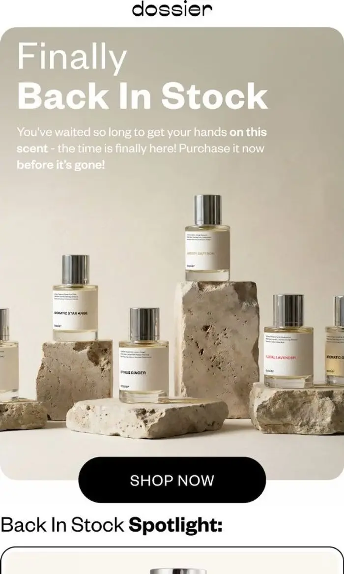 Dossier: RESTOCKED: Floral Violet, Spicy Vetiver & Ambery Peach