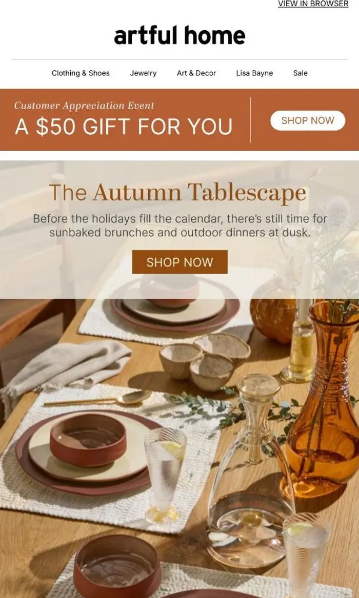Artful Home: Save $50 on a Bountiful Autumn Tablescape