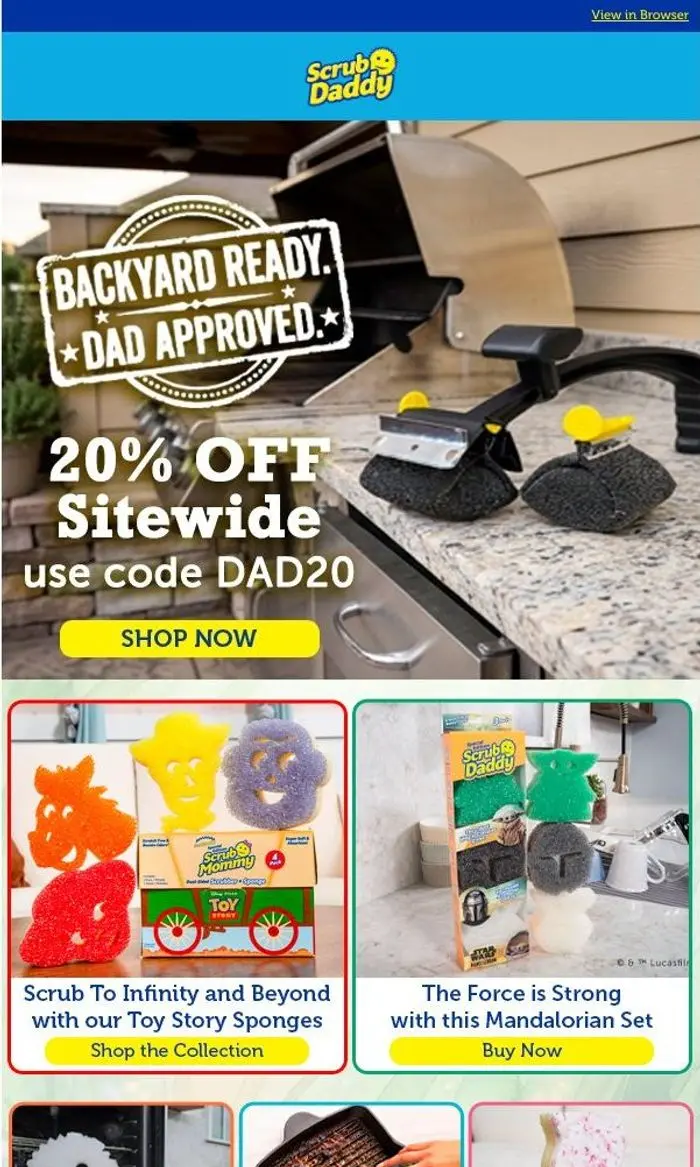 Scrub Daddy: ⏰ Last Chance: 20% Off Sitewide Ends Tomorrow 