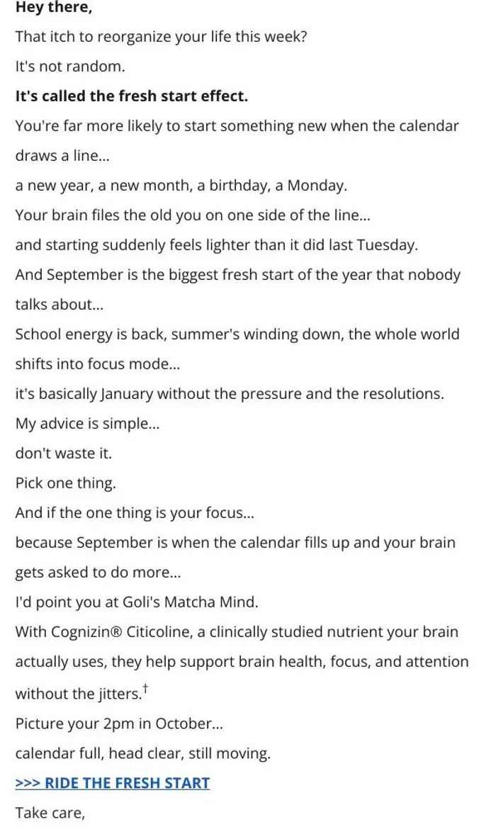 Goli Nutrition: why September feels like January