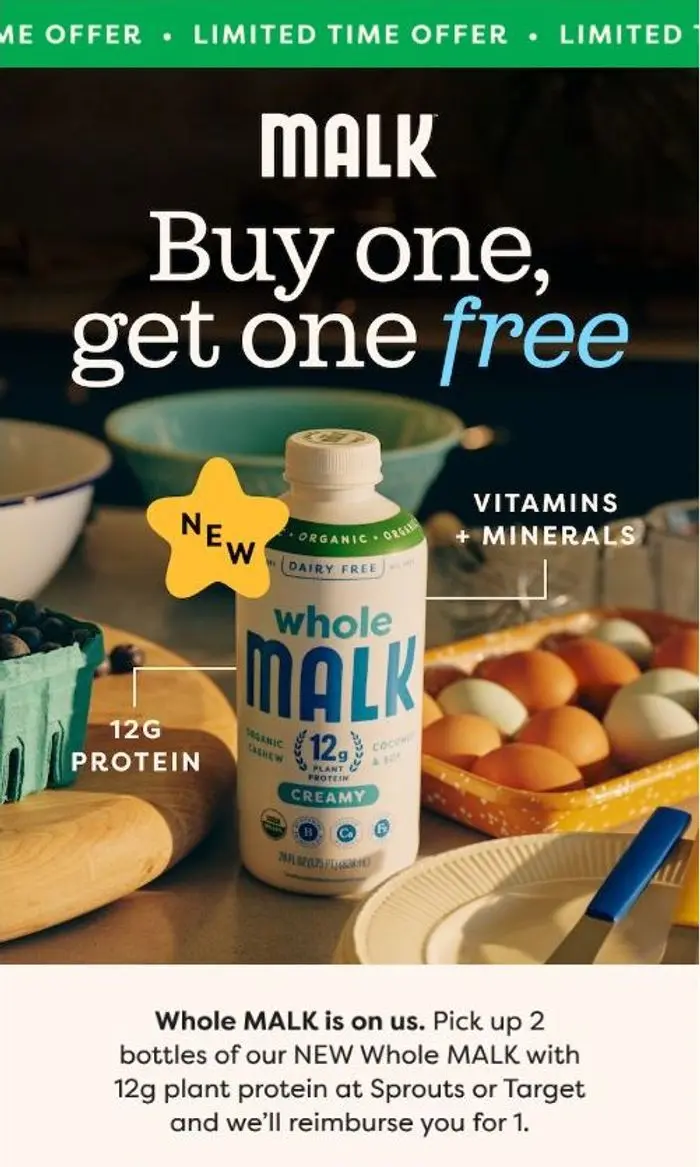MALK Organics: Whole MALK is on us