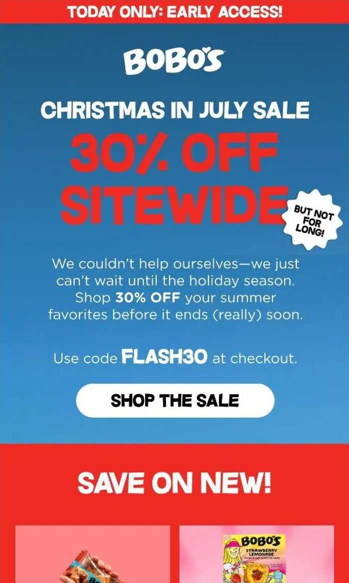Bobo's: EARLY ACCESS: 30% Off Everything! 🎄