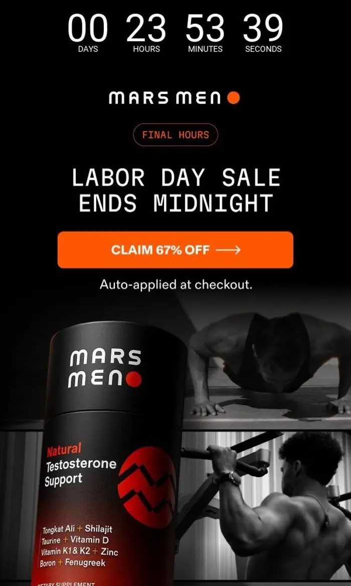 Mars Men: Final Hours: Labor Day Sale Ends Midnight
