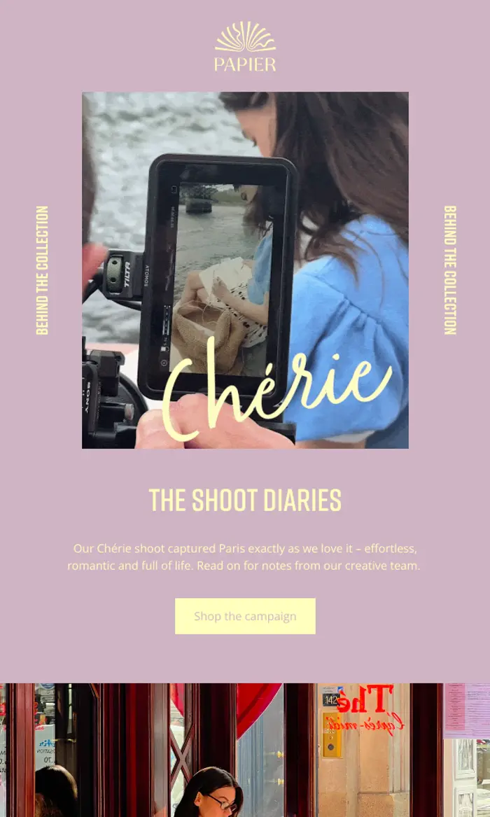 Papier: Behind the scenes of Chérie