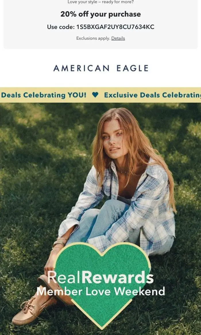 American Eagle: Don’t miss it! Your exclusive extra 35% off* is ending soon