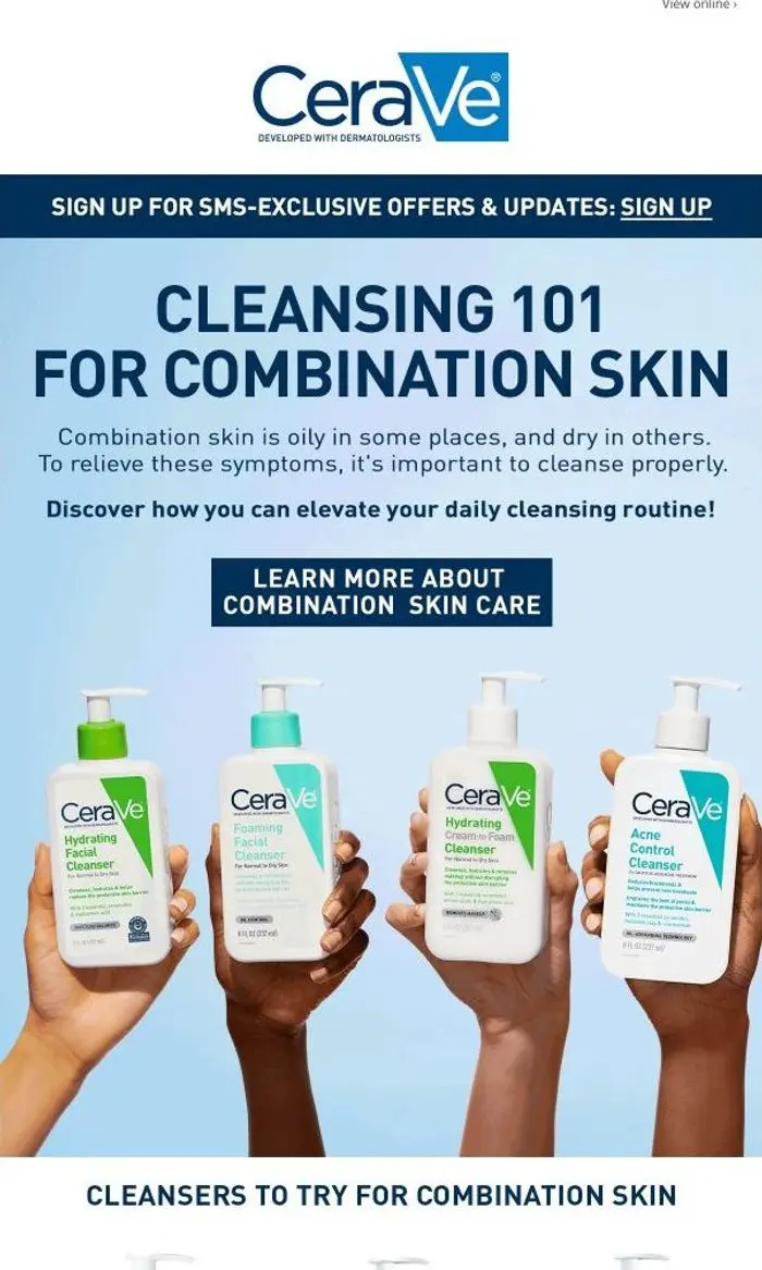 CeraVe: Master Cleansing Combination Skin!