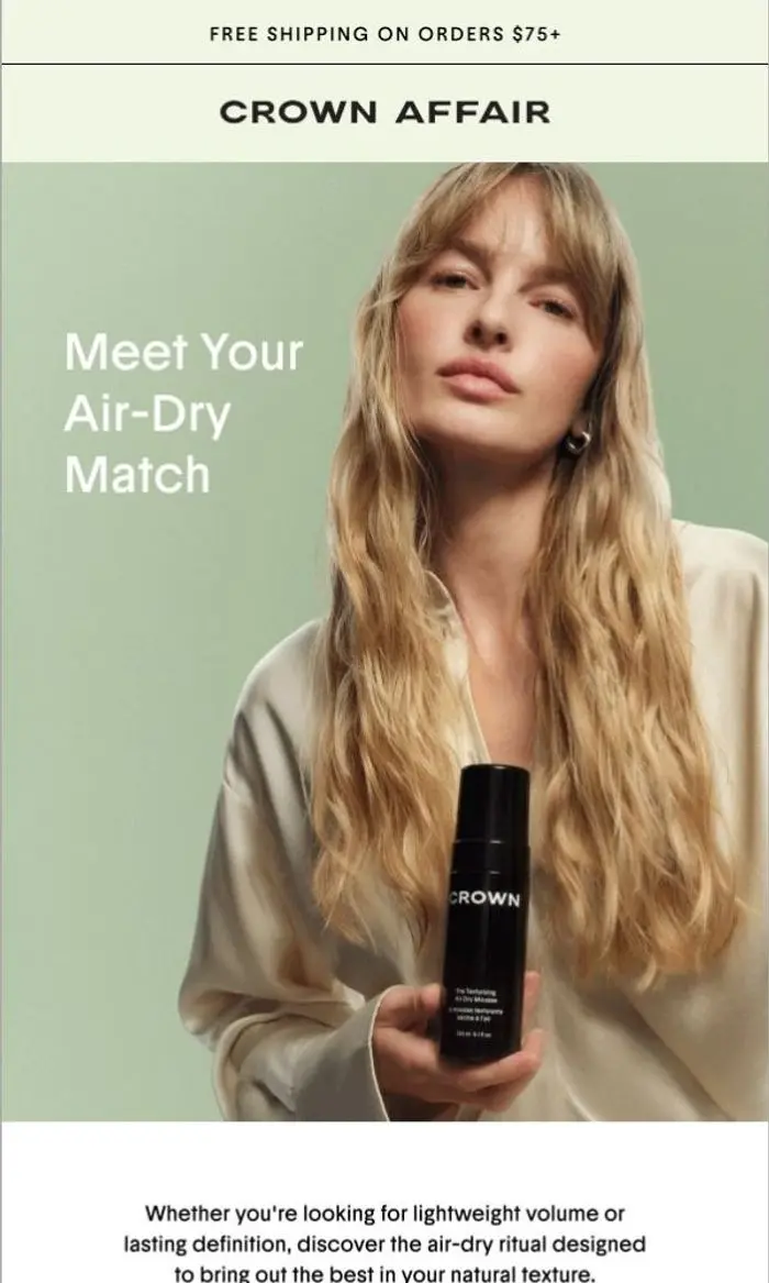 Crown Affair: Meet Your Air Dry Match