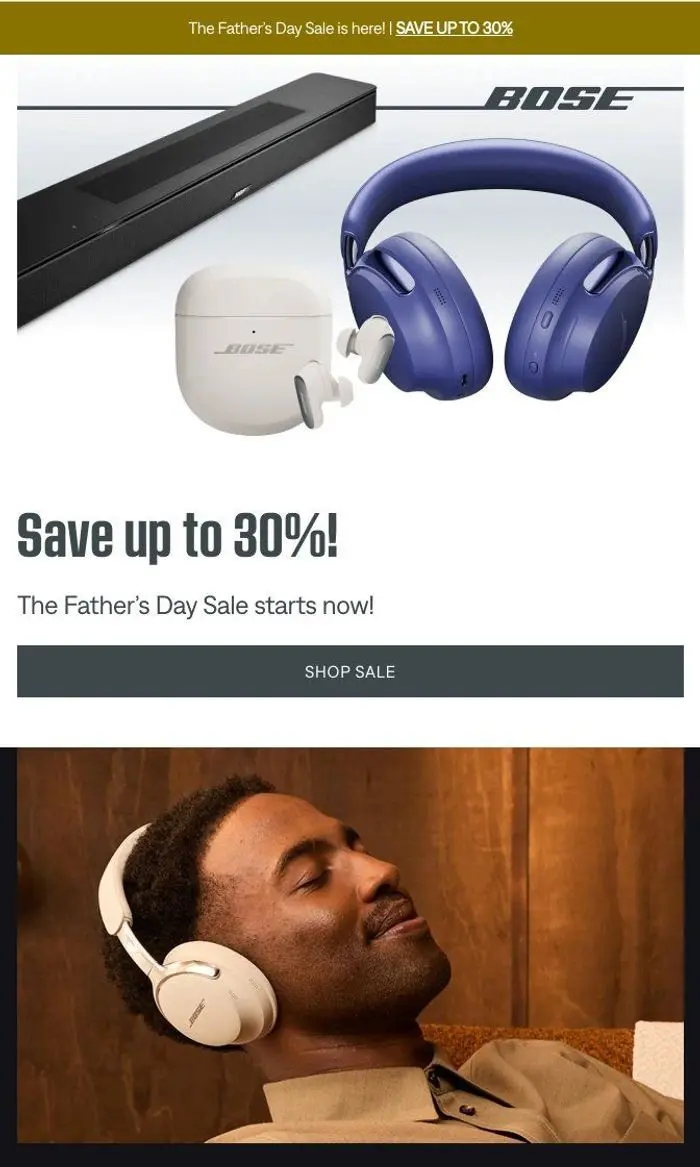 Bose: Save up to 30% during the Father’s Day Sale!