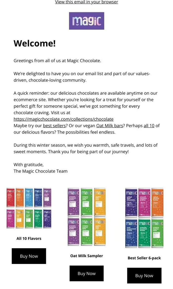 Magic Chocolate: Welcome to Our Community