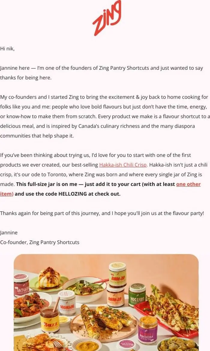 Zing Pantry Shortcuts: A quick note from me 👋
