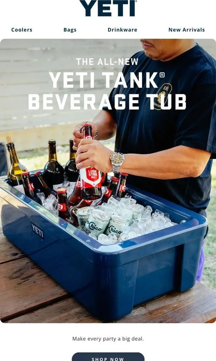YETI: Meet The YETI Tank® Beverage Tub