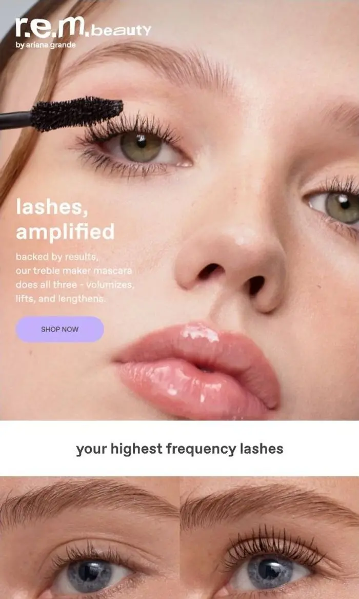 r.e.m. beauty: volume, lift + length all in one