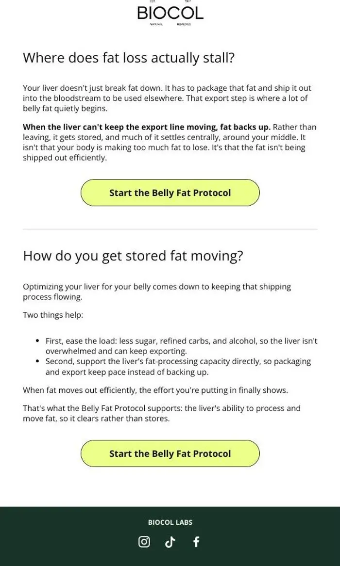 Biocol Labs: The step where fat loss stalls: your liver.
