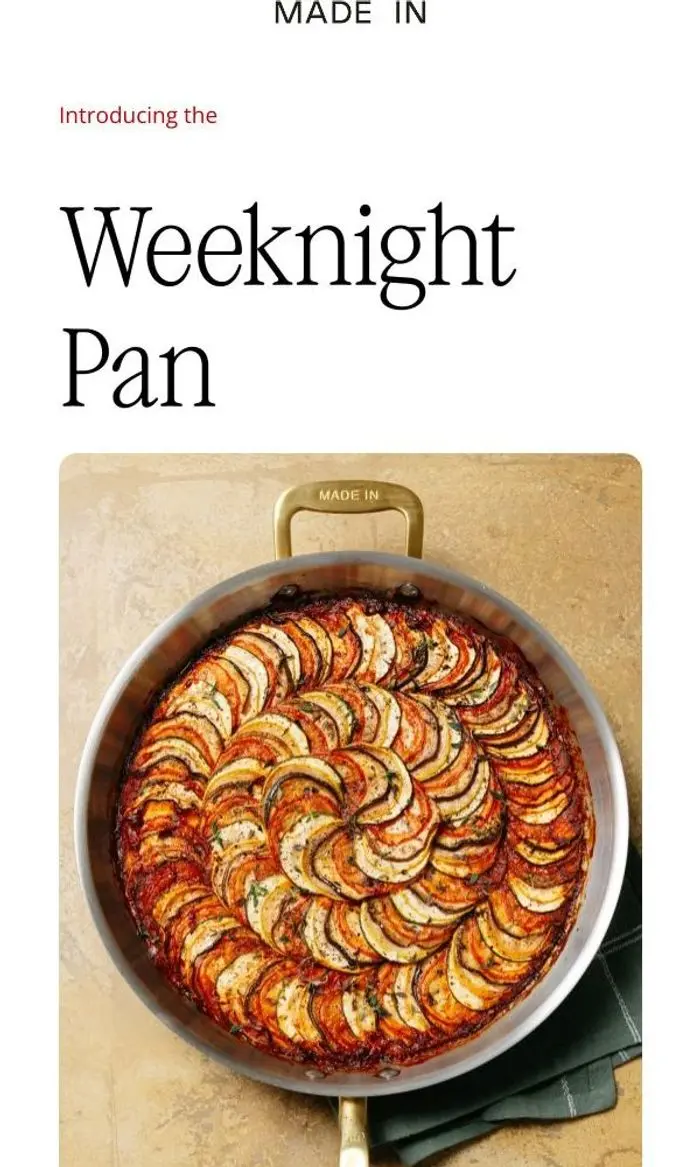 Made In: One Pan. The Whole Table.