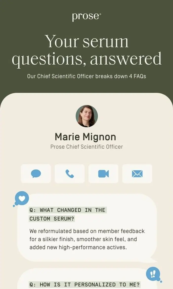 Prose: Have questions about Custom Serum, nik?