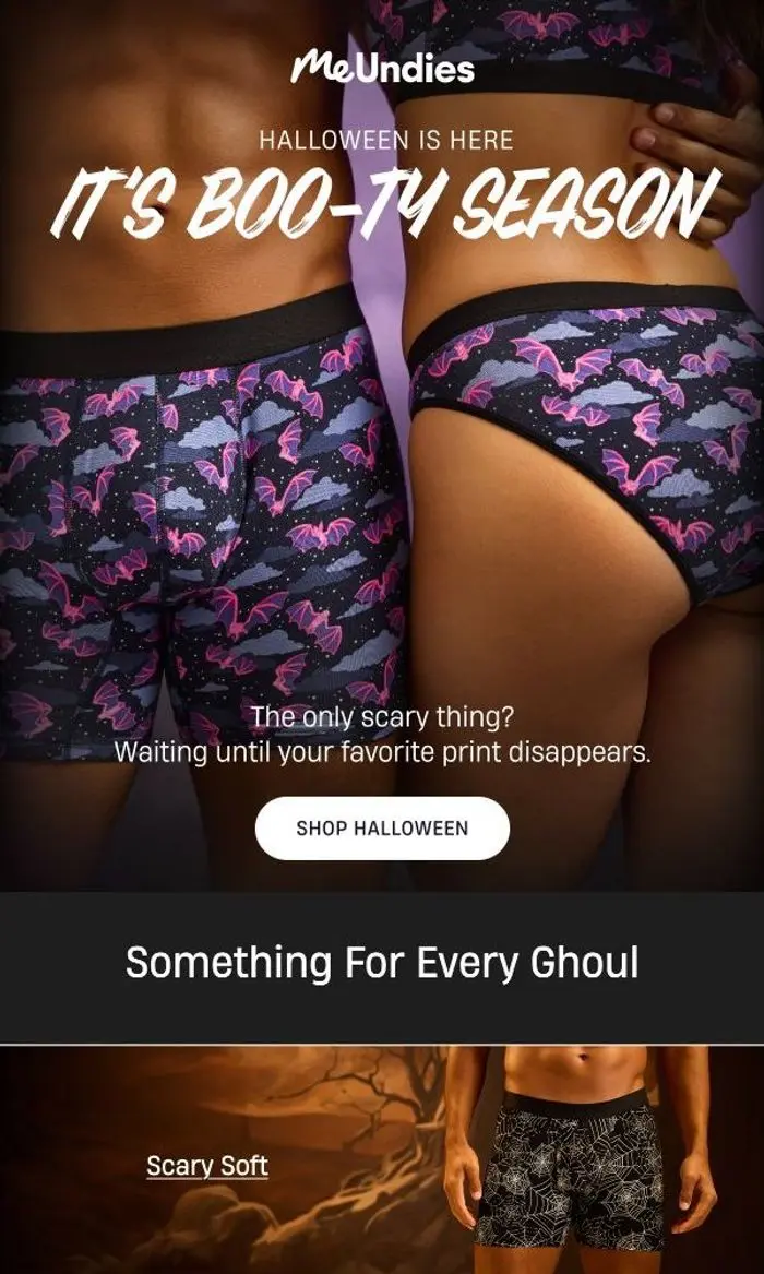 MeUndies: A treat for your cheeks 🎃