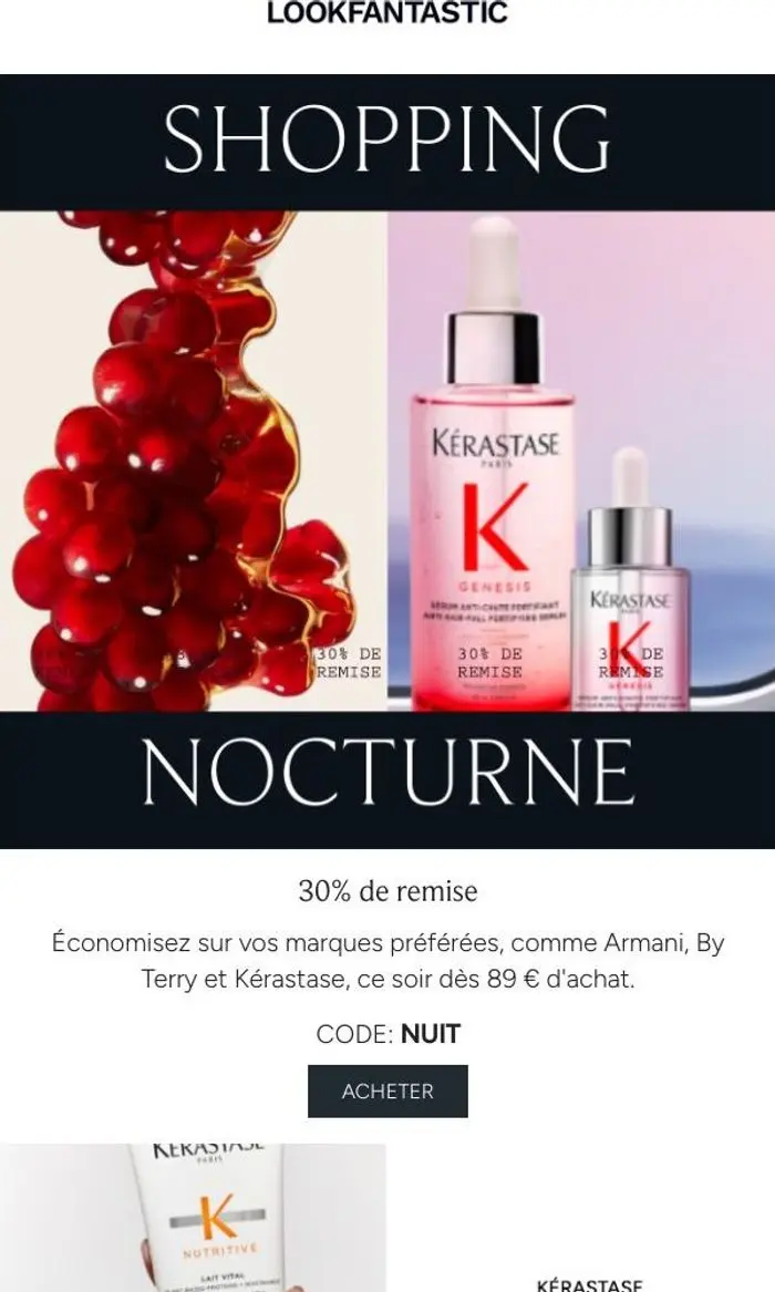 LOOKFANTASTIC: Débloquez votre remise de -30 %