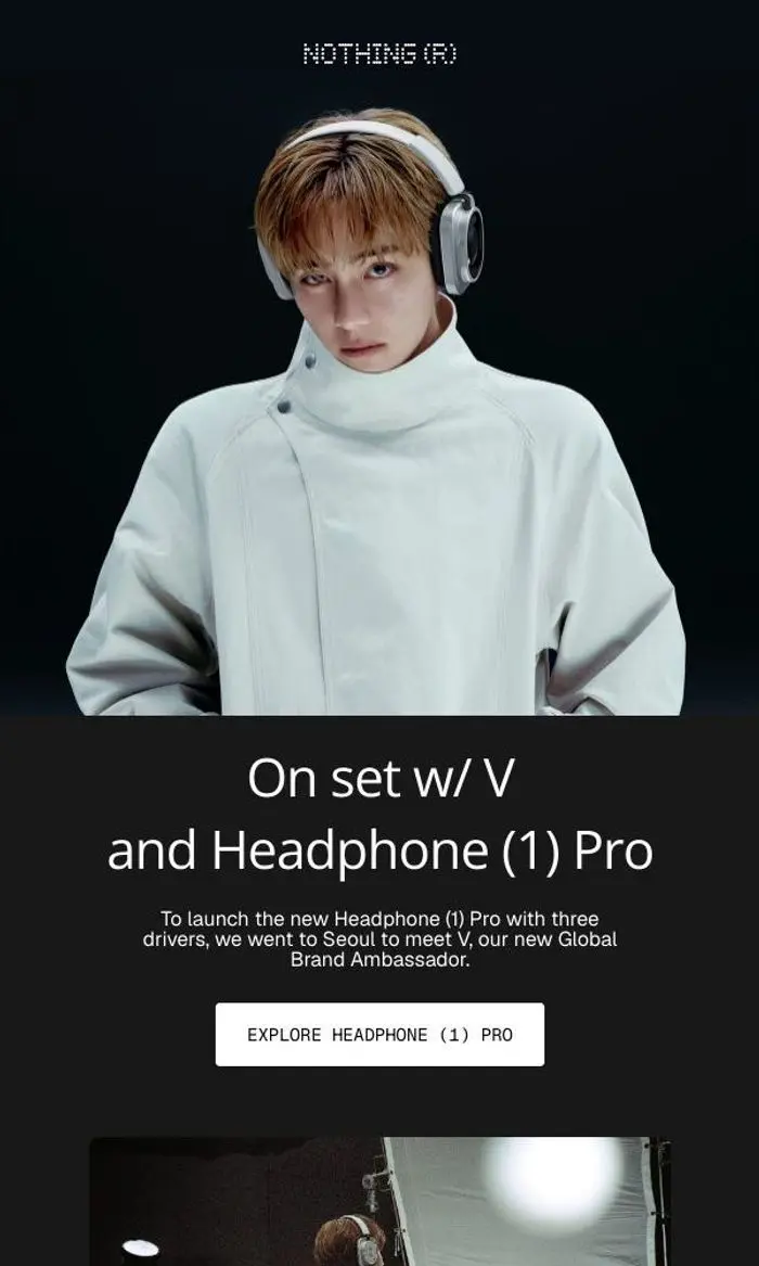 Nothing Technology: On set w/ Global Brand Ambassador V