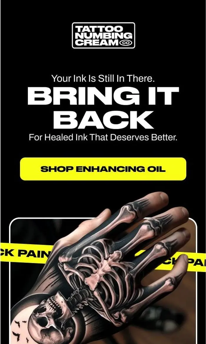 Tattoo Numbing Cream Co.: Your old ink isn't faded. It's just thirsty.