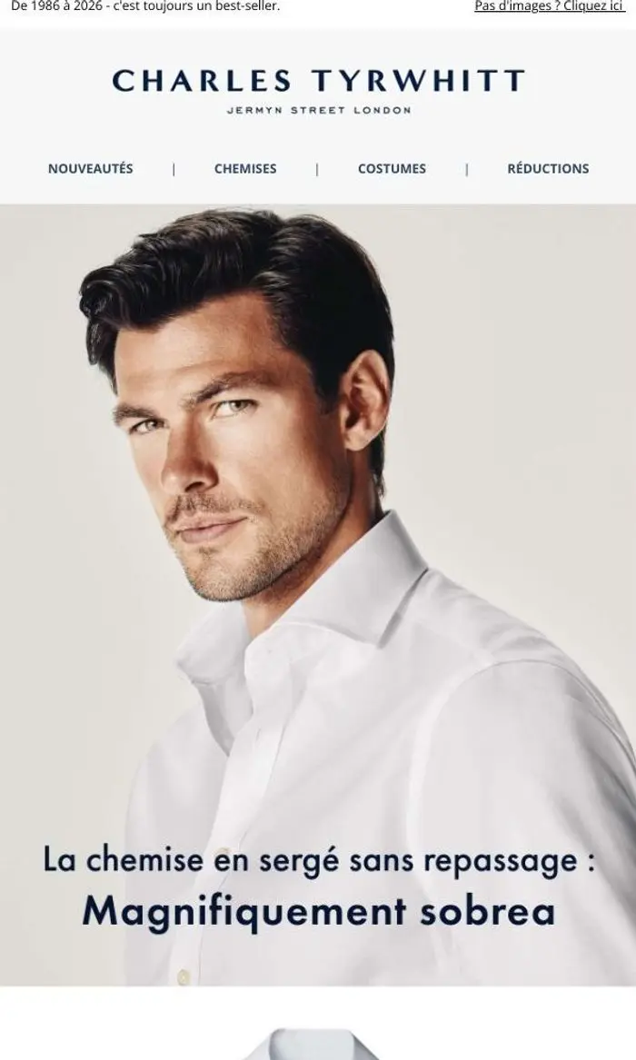 Charles Tyrwhitt: La chemise en sergé sans repassage : Magnifiquement sobrea
