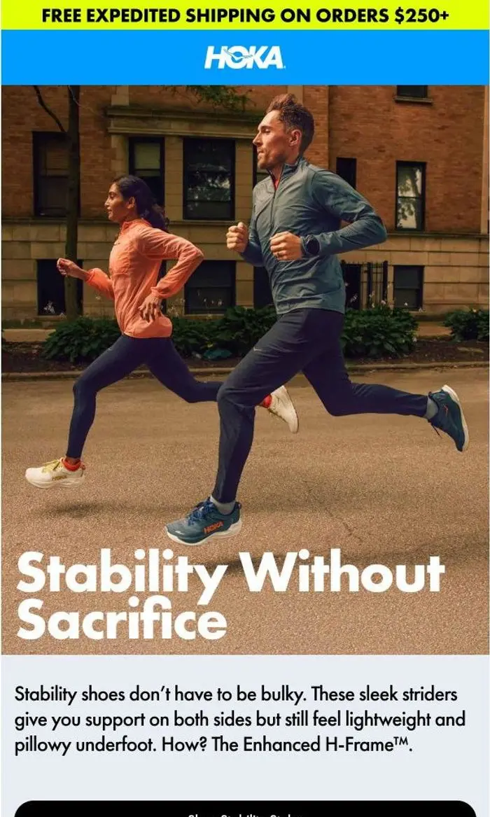 HOKA®: Stability without the bulk