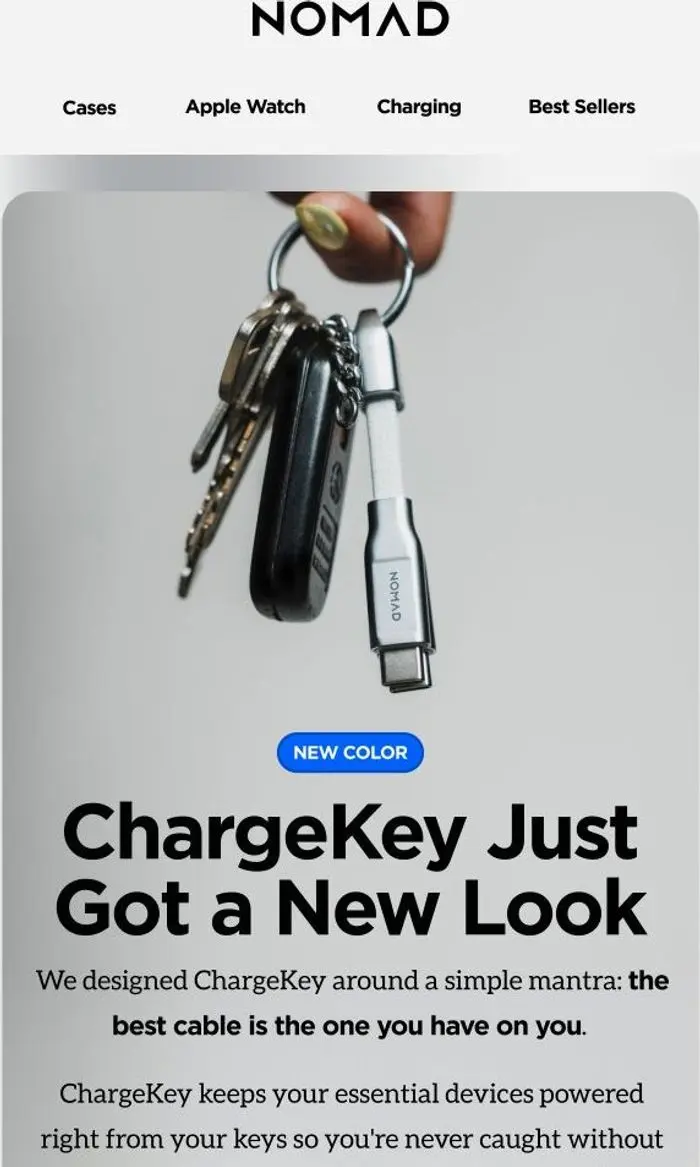 NOMAD: Say hello to the new ChargeKey 🩶