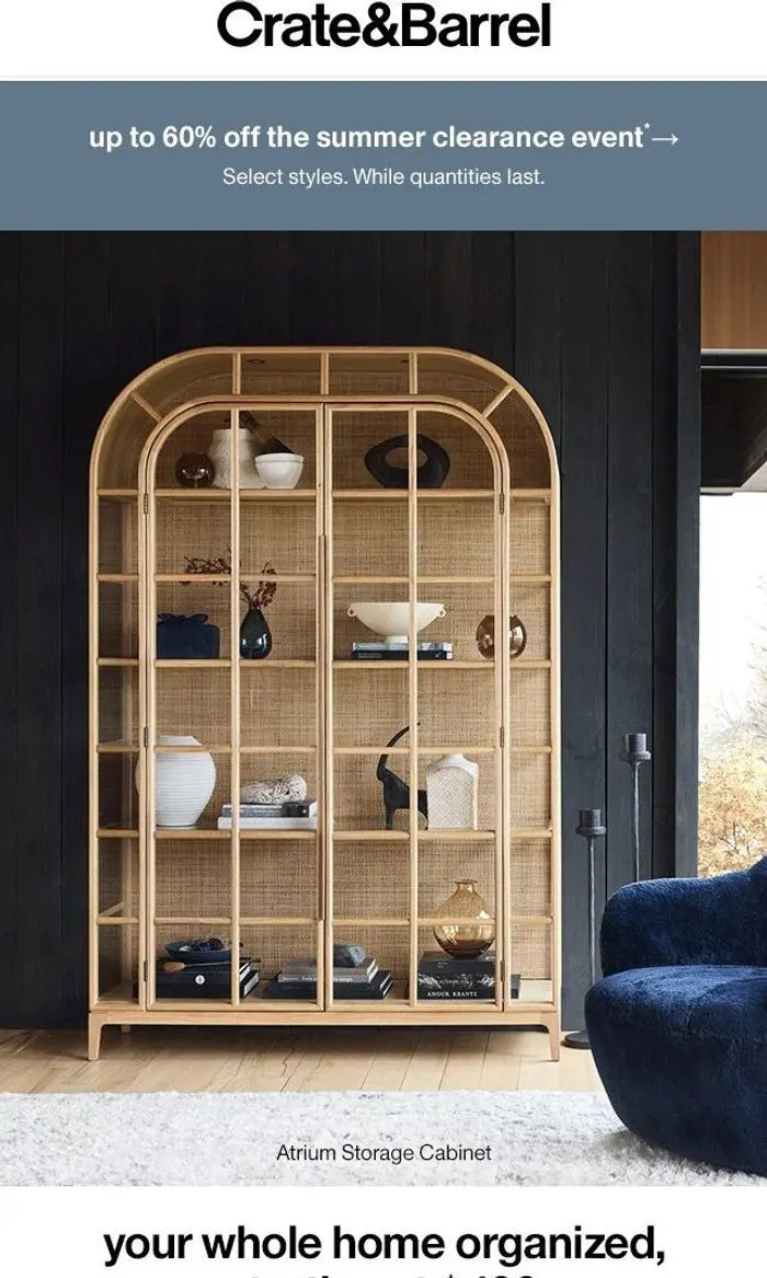 Crate & Barrel: The clean home dream: A place for everything!