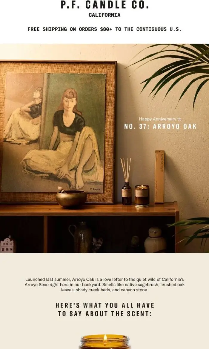 P.F. Candle Co: It's this scent's first anniversary