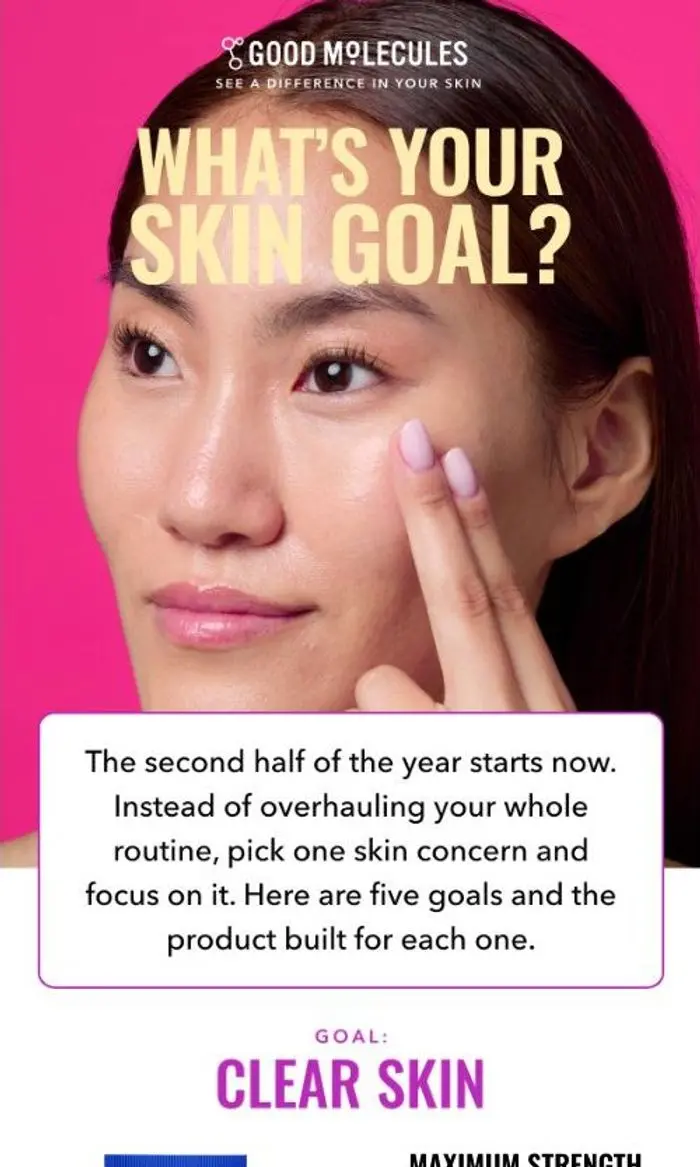 Good Molecules: set a skin goal for the second half of the year ✅