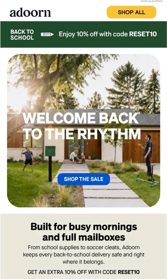 adoorn: Save 10% on your back-to-school reset 🍎