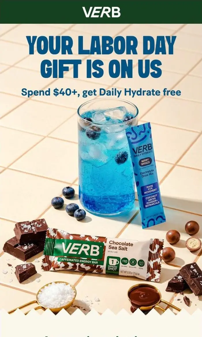 Verb Energy: Your Labor Day Gift Is On Us