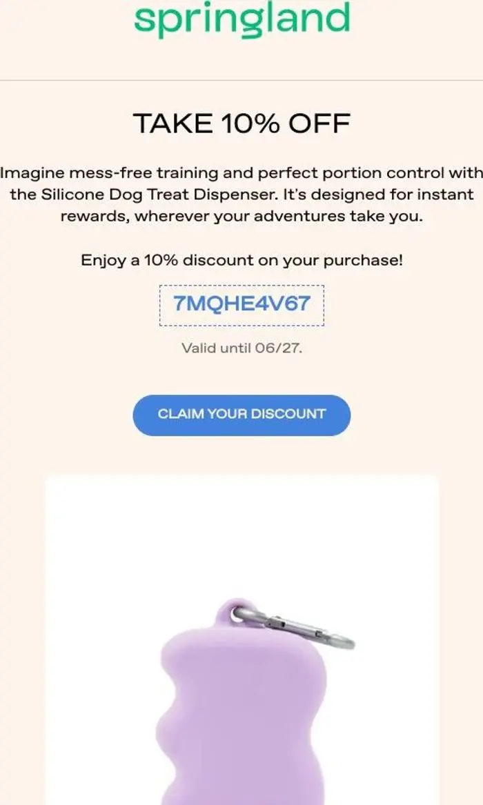 Springland Pets: 10% off: A treat for your best friend