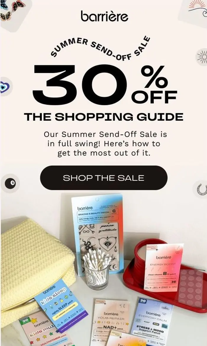 Barrière: Patch Up With 30% Off 🎉