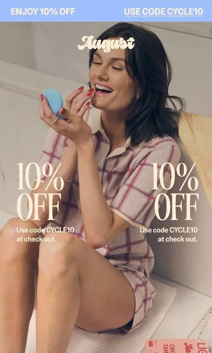 August: Last Chance! Save 10% Now