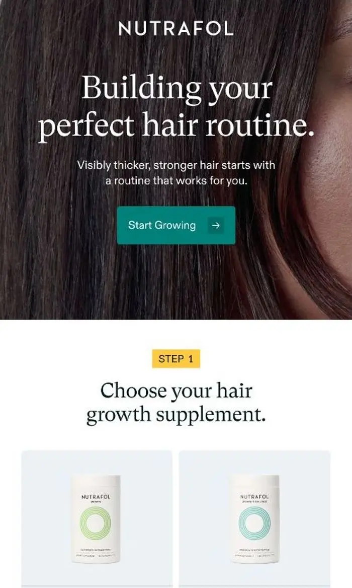 Nutrafol: Build your own hair growth routine.
