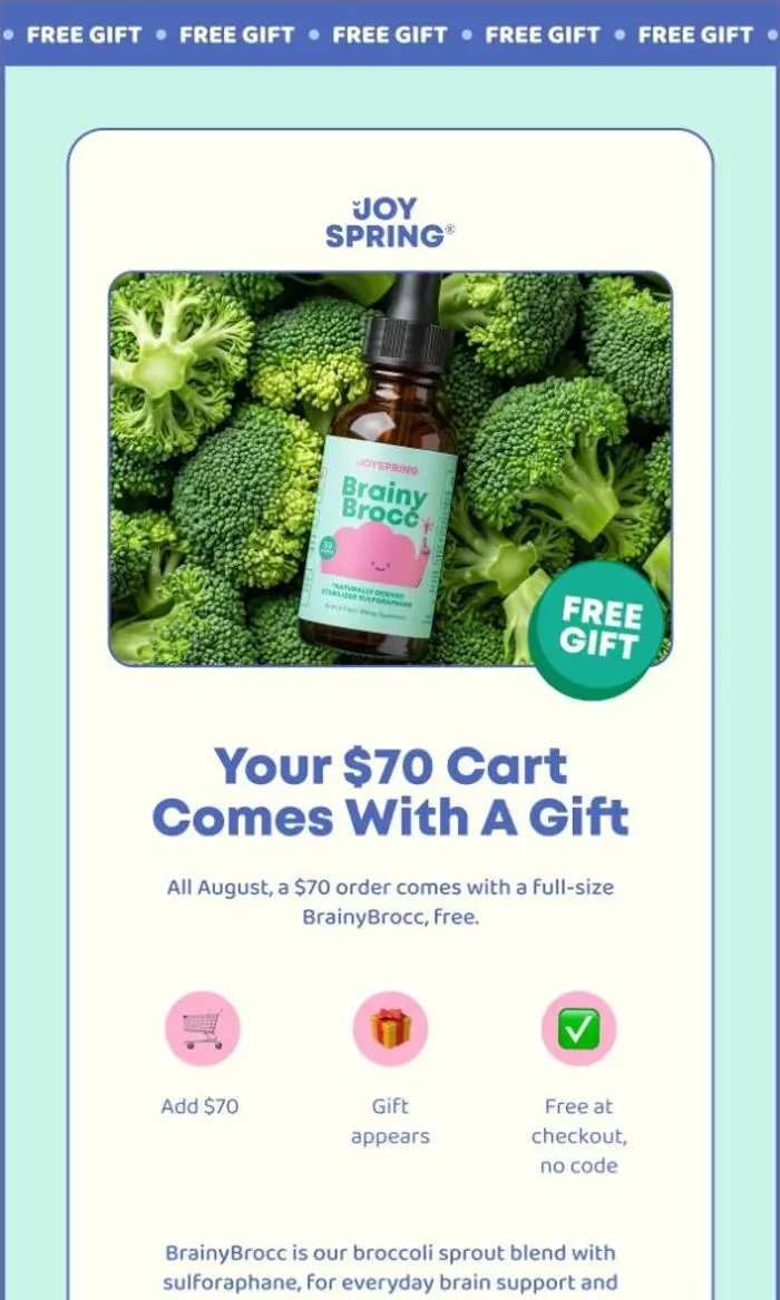 JoySpring: A free full-size gift at $70 🎁