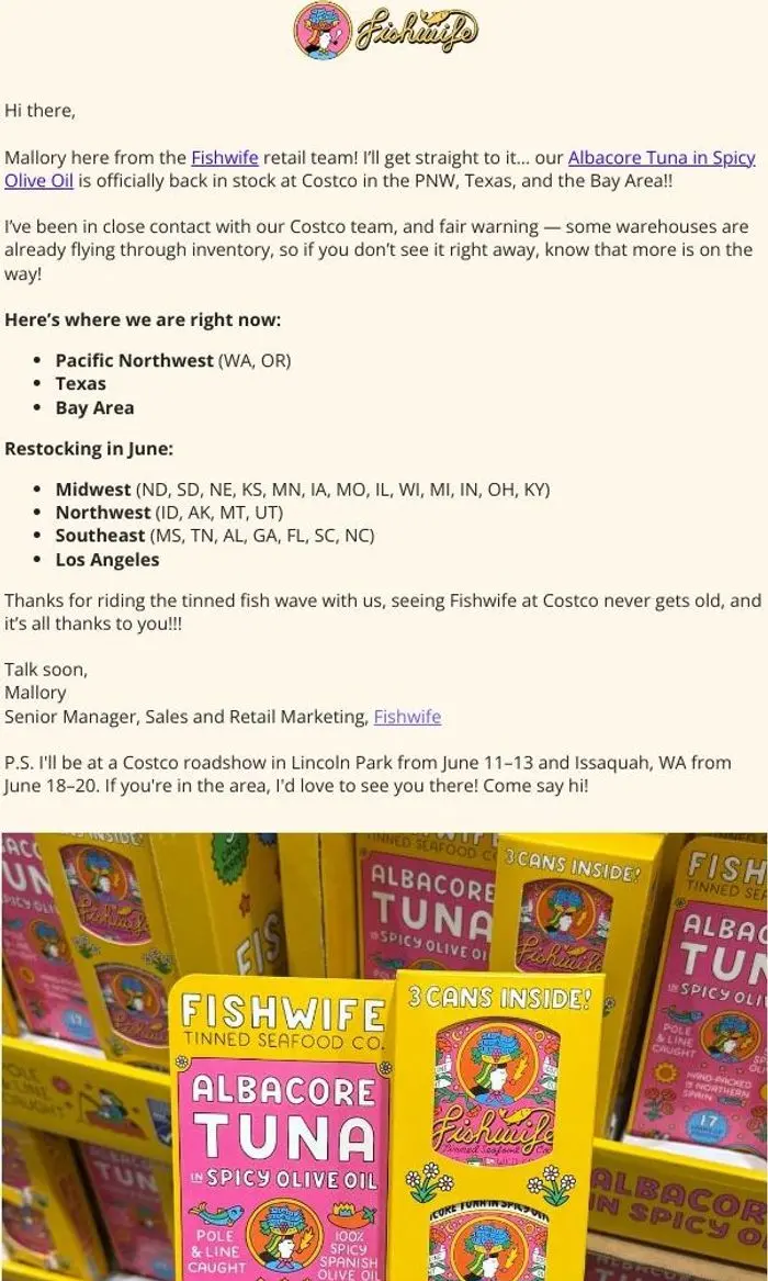 Fishwife: spicy tuna is back at costco!!!