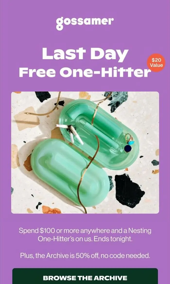 Gossamer: Free One-Hitter