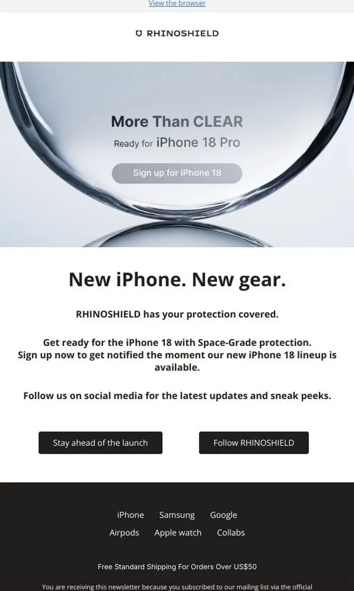 RHINOSHIELD IO: The iPhone 18 is coming. New gear is on the way. 🚀