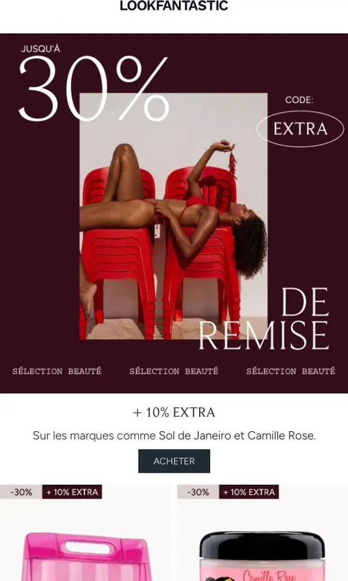 LOOKFANTASTIC: Jusqu'à 30% de remise