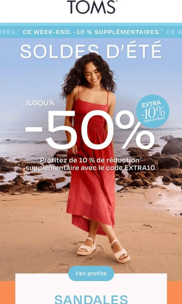 TOMS Europe: Dernier week-end des soldes : -10 % en plus 🛍️