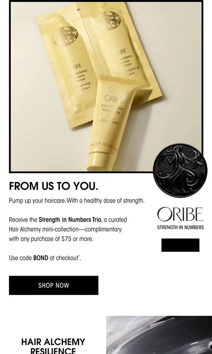 Oribe Hair Care: YOUR GIFT IS HERE. FROM US, TO YOU.