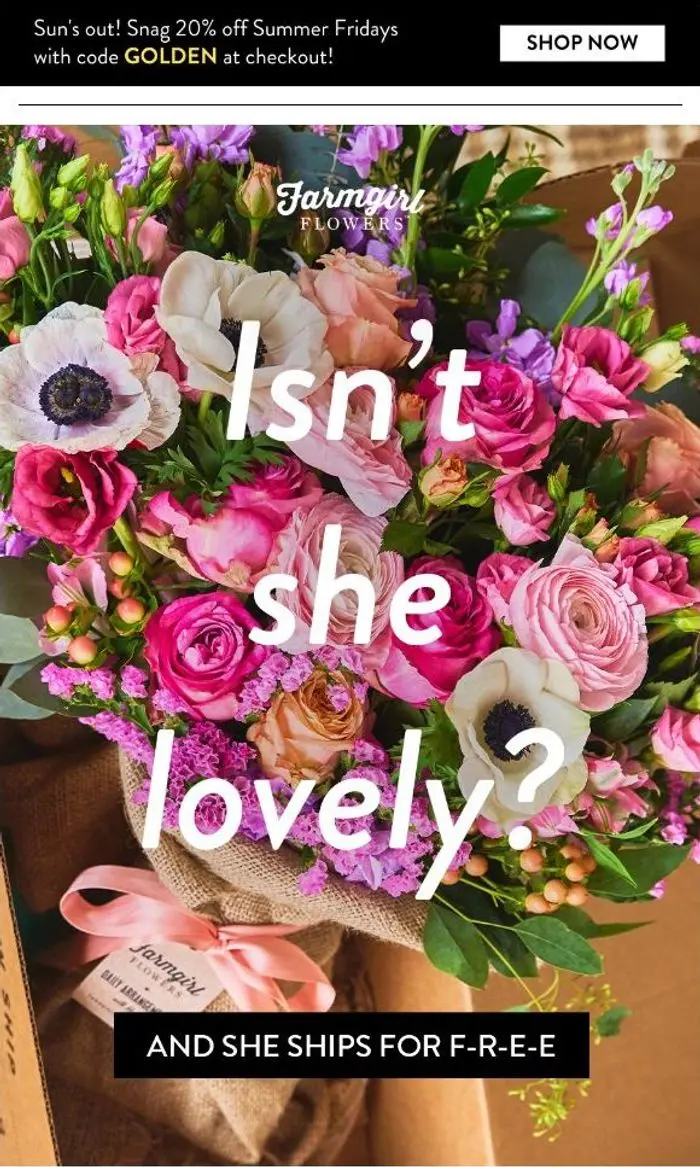 Farmgirl Flowers: a free ride
