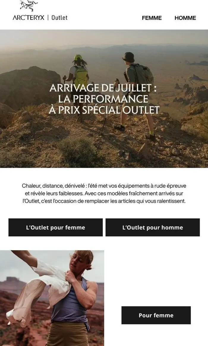 Arc'teryx Outlet: Des nouveautés sont disponibles sur l'Outlet