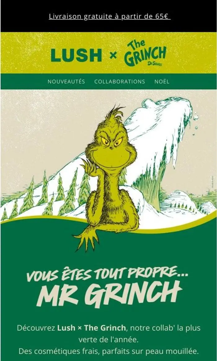 Lush France: Lush × The Grinch - Nouvelle collaboration