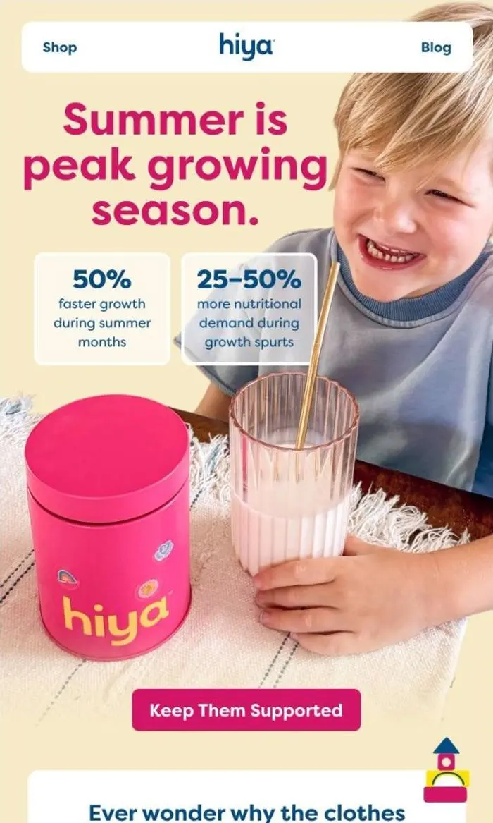 Hiya: Kids grow 50% faster in summer