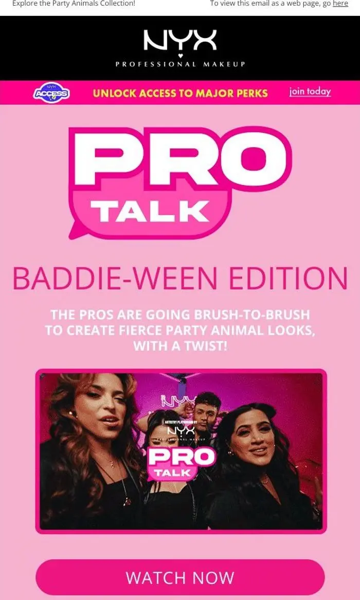 NYX Professional Makeup: Pro Talk: Baddie-Ween edition is streaming now ▶️