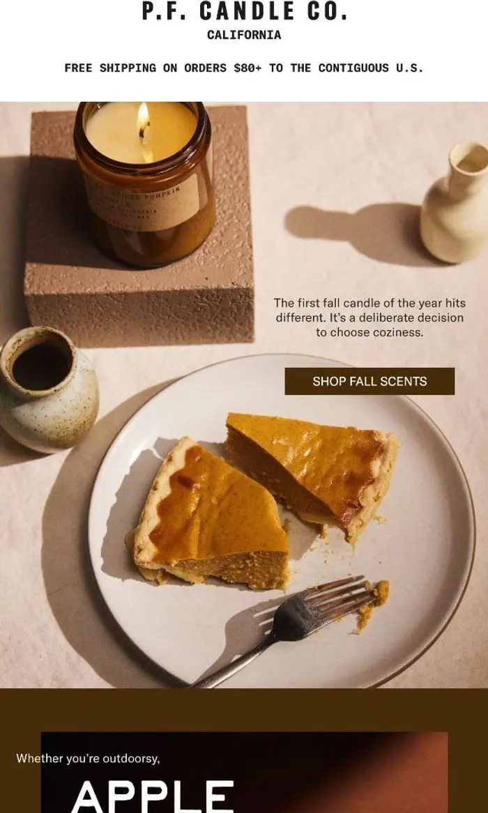 P.F. Candle Co: That first fall candle feeling