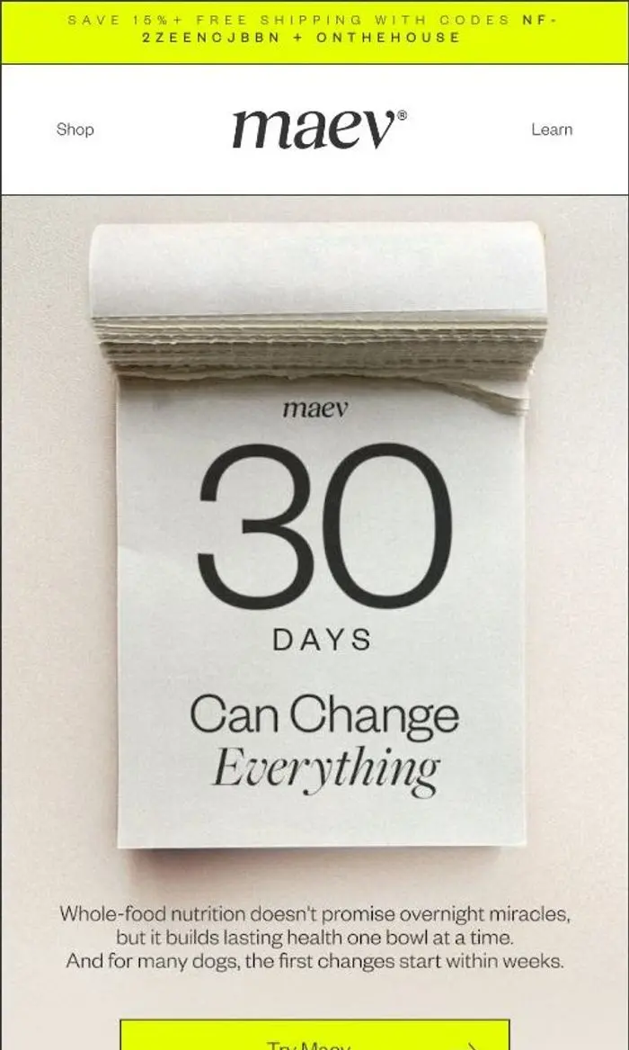 Maev: 30 days can change everything
